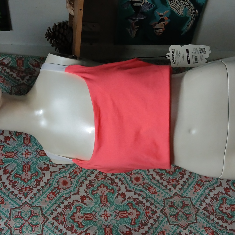 NWT Love & Sports Pink Sports Bra, Size XXL (20)